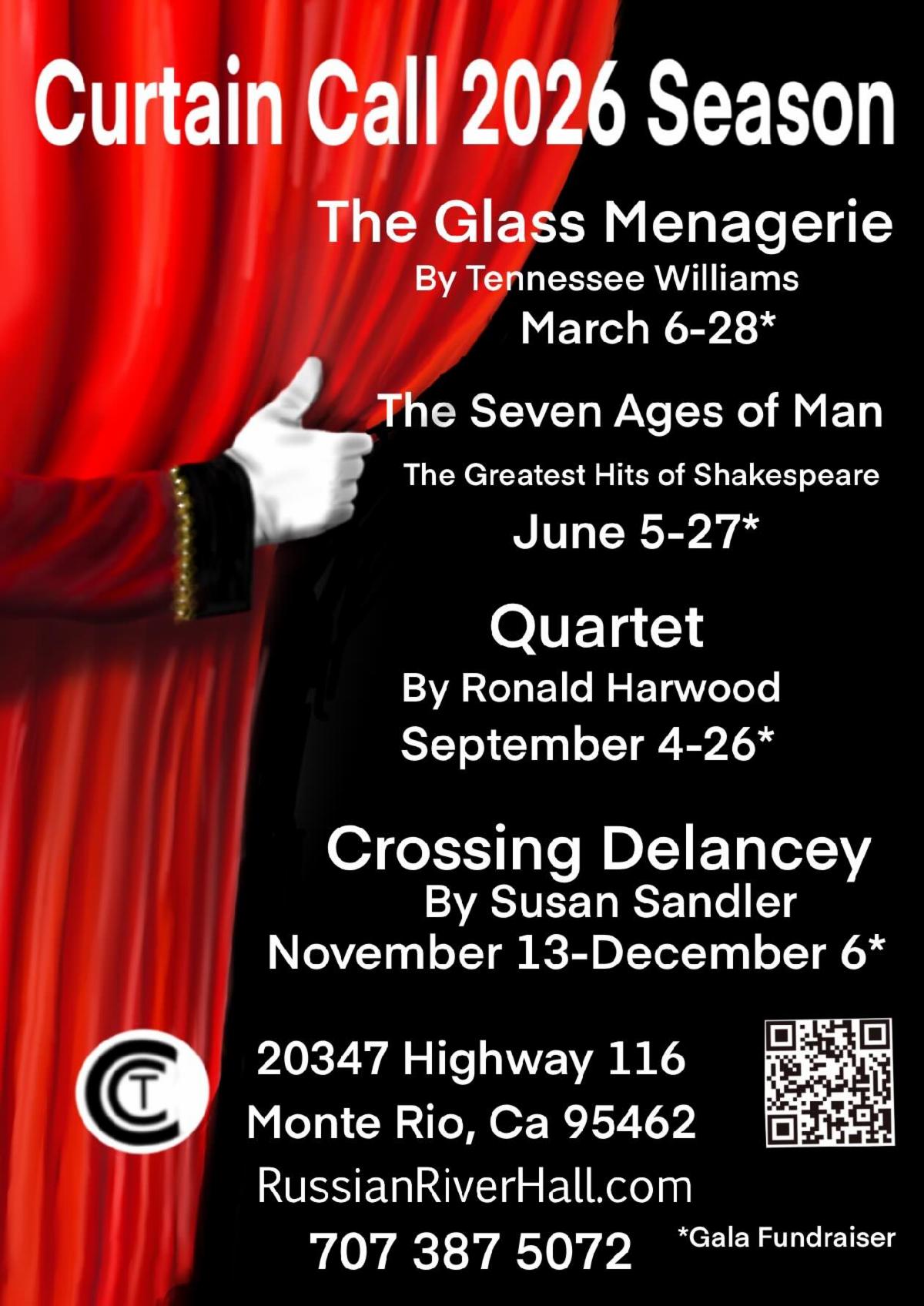 Curtain Call Theater 2026 Season